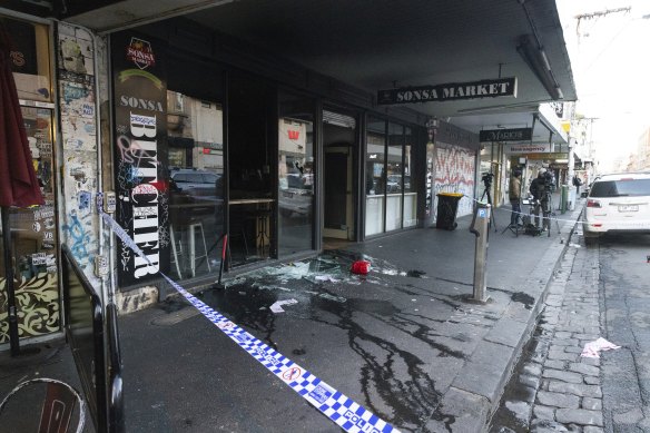 The scene at Sonsa Market on Thursday morning.