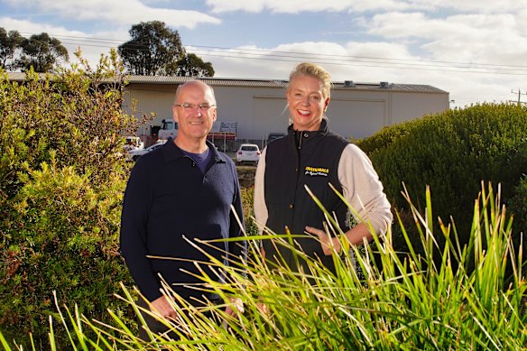 Victorian Nationals leader Danny O’Brien and senator Bridget McKenzie in Bendigo on Thursday.