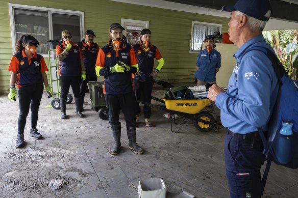 Disaster Relief Australia provides structure, safety briefings and insurance to registered community volunteers.