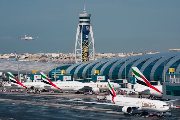 Dubai é o lar da Emirates, a maior transportadora internacional do mundo.