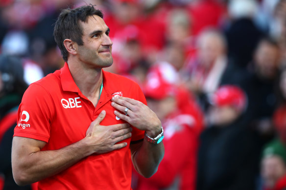 Josh Kennedy has played his last game for the Swans.