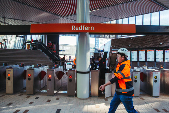 Redfern station’s new southern concourse will open on Sunday.