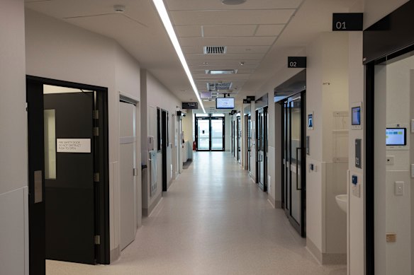 Inside the intensive care unit at Footscray Hospital.