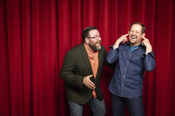 Todd McKenney (right) and Shane Jacobson: “There’s no better icebreaker than asking someone to strip.”