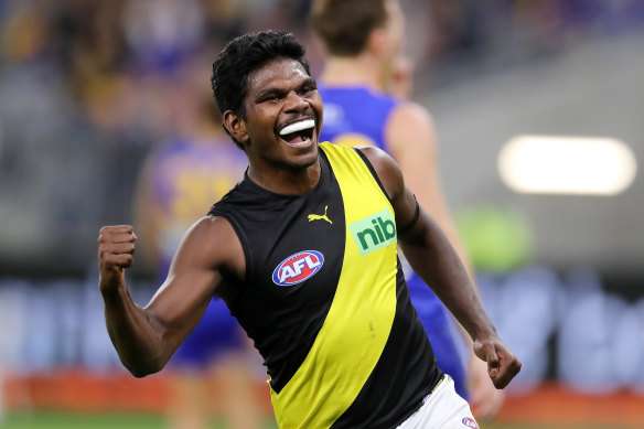 Maurice Rioli Jnr kicked three goals in his side’s win over West Coast.