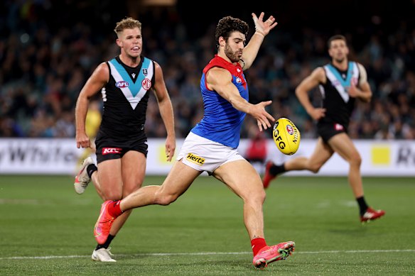 Christian Petracca proved a handful for the Power.