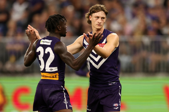 Jye Amiss kicked a goal for the Dockers.
