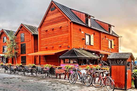 Charming wooden houses in the old centre of Oulu.