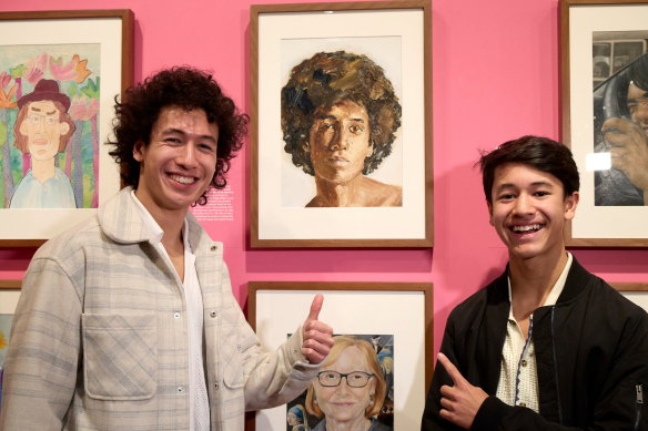 Leon Do (right) with his brother Xavier, who was the subject of his winning entry in the Young Archie 2024. 