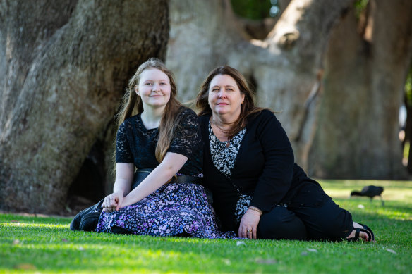 Anne Rhodes with daughter Zoe, 15.