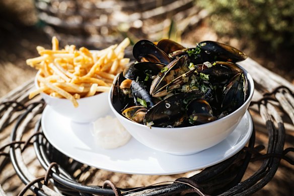 Locally grown mussels at Freycinet Marine Farm.