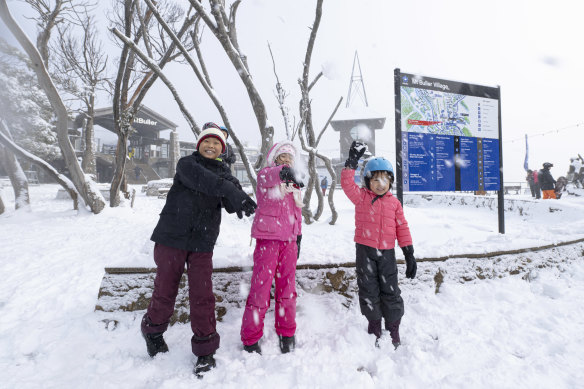 Mount Buller received 14 centimetres of snow on Sunday with more  forecast for this week.