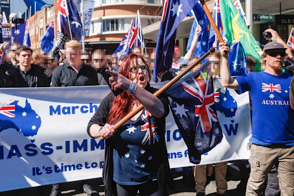 Freedom (centre) says she often wasn’t paying attention on X livestreams with far-right activists.