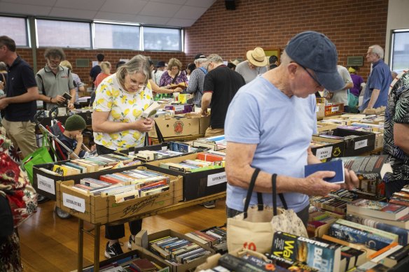 Schools have devised many creative ways to fundraise, including in this case, a book sale.