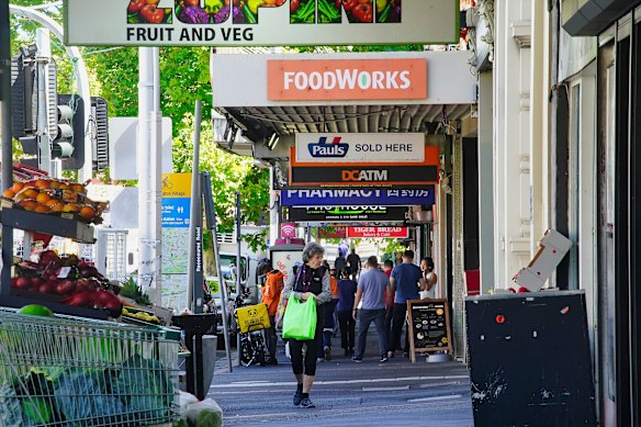 Shopping along Racecourse Road.