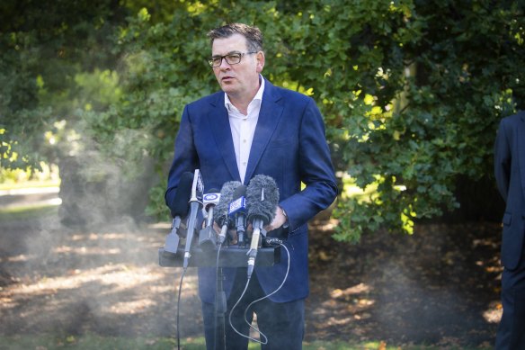 Premier Daniel Andrews unveiled the Sick Pay Guarantee scheme on Monday. 