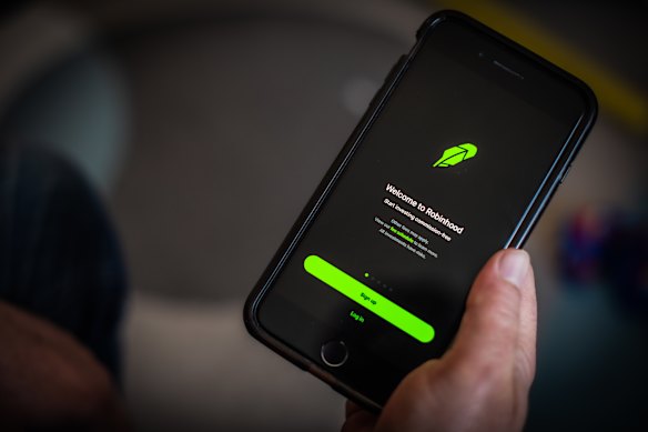 The Robinhood app on a smartphone.