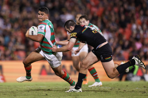 Latrell Mitchell will prove a handful for Canterbury at Accor Stadium.