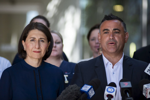 Premier Gladys Berejiklian and Deputy Premier John Barilaro.