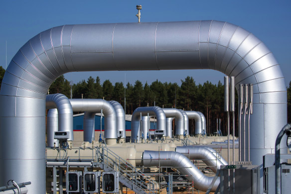 A compressor station in Germany which accommodates gas flows from the Nord Stream 2 project.