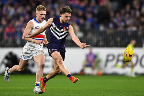 Fremantle star Caleb Serong will be key to his team’s hopes of advancing.
