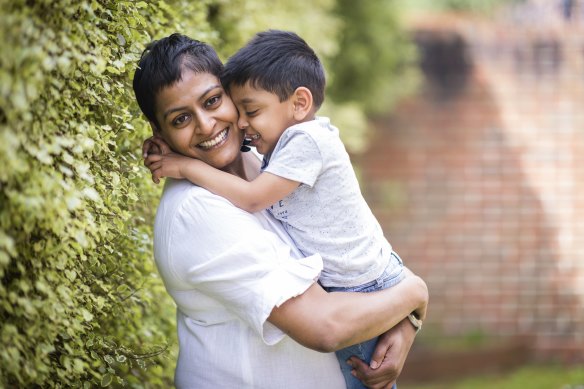 Niti Nadarajah had two miscarriages before giving birth to her second son, Kai.