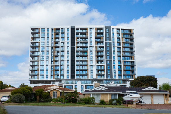 Amara looms over detached houses in Booragoon. 