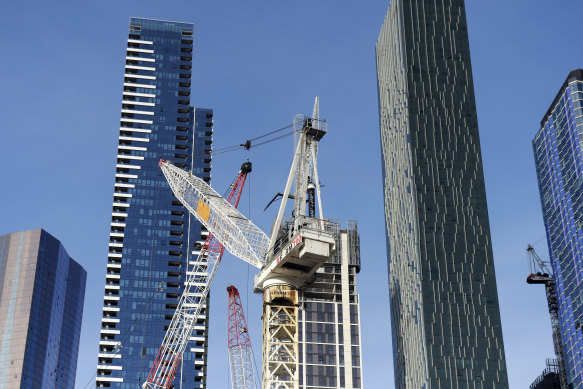 Cranes in Melbourne 