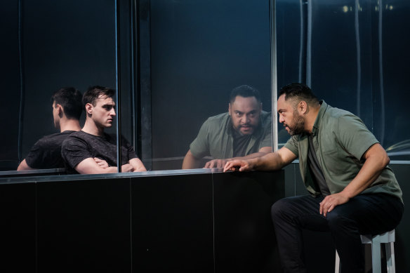 Anthony Yangoyan (left) plays AJ, a young person on the wrong side of the law. Pictured with Anthony Taufa.