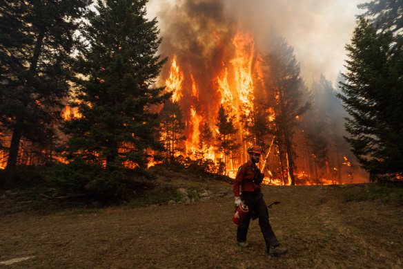 Bushfires raged in Canada, fouling the air from North America to Europe.