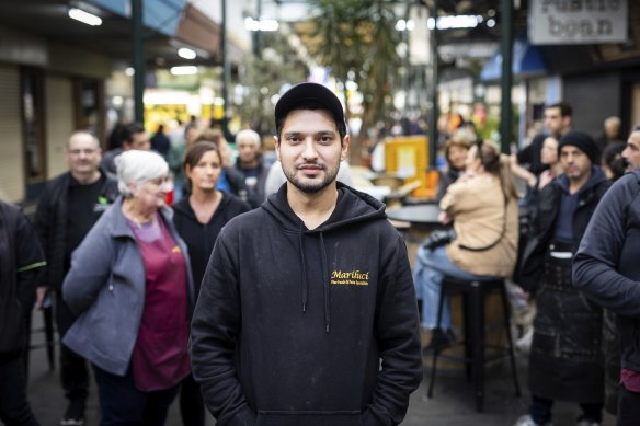 Preston Market trader Kristian Gandolfo in June.