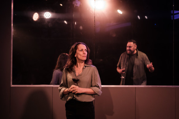 Lucia Mastrantone and Anthony Taufa play many roles in Jailbaby, including the couple robbed by AJ.