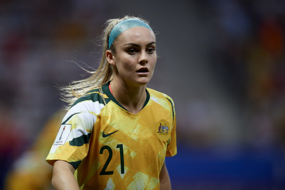 Ruled out: Ellie Carpenter will not join her Matildas teammates.