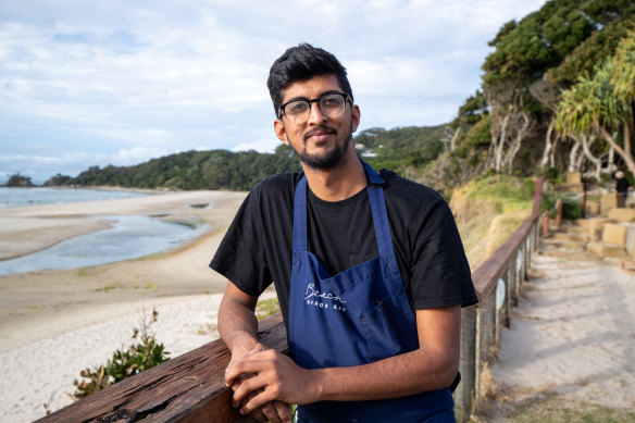 Chef Sanket Acharya came to Byron Bay from Sydney.