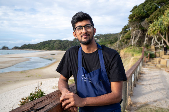 Chef Sanket Acharya arrived in Byron Bay from Sydney.
