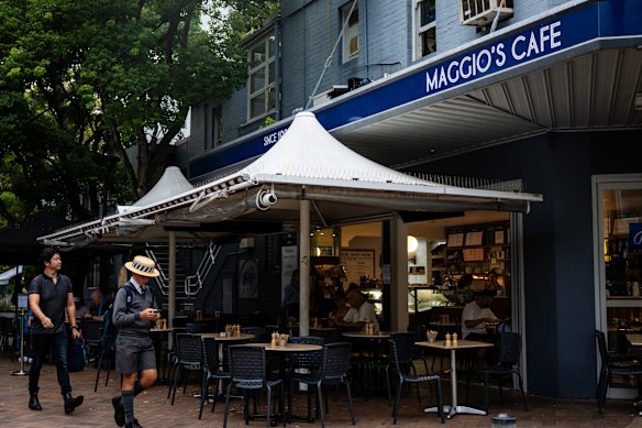 The cafe that lured Nigella Lawson to Cammeray: Maggio’s on Miller Street. 