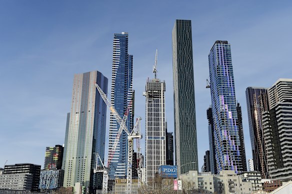 There are 192 cranes dotted across Melbourne. 