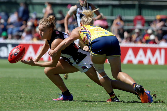 Ruby Schleicher has blossomed for the Pies this year.