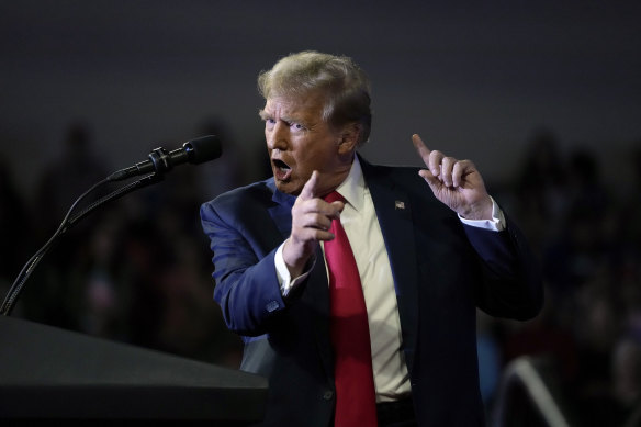 Donald Trump speaks in Conway, South Carolina.