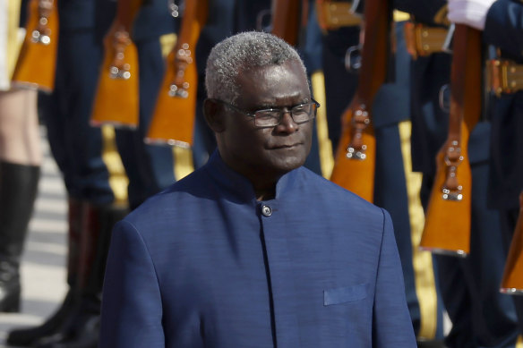 Solomon Islands Prime Minister Manasseh Sogavare. 