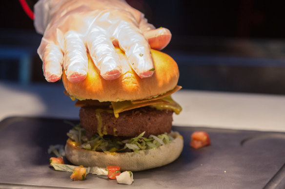 Alternatives to traditional meat, such as this plant-based burger, have generally struggled to find a lasting nest in consumers’ hearts and minds.
