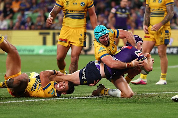 Harry Grant scores his second.