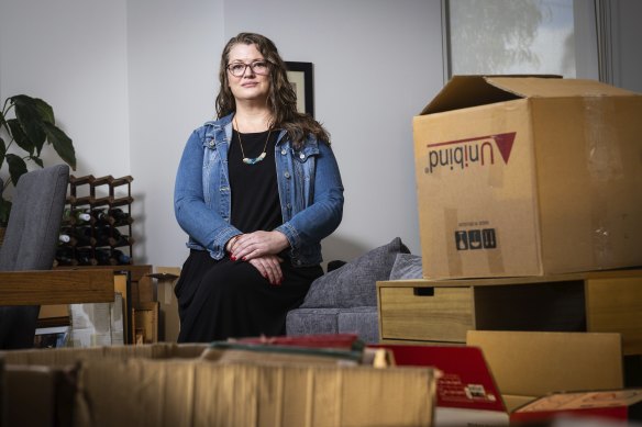 Sharon Westin in her new rental in Ashwood. 