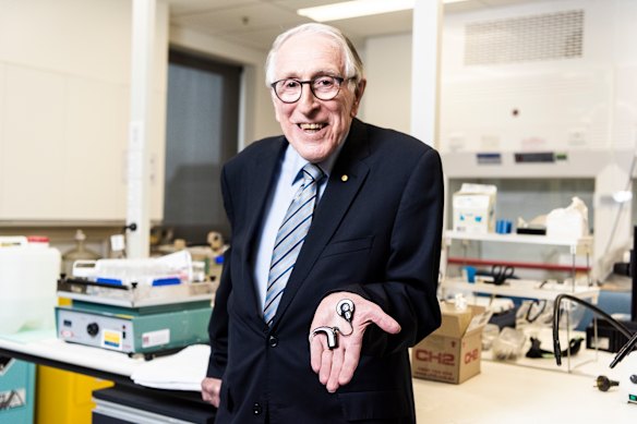 Professor Graham Clarke who invented the multiple-channel cochlear implant. 