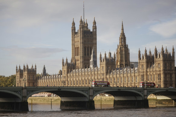 The British Houses of Parliament.