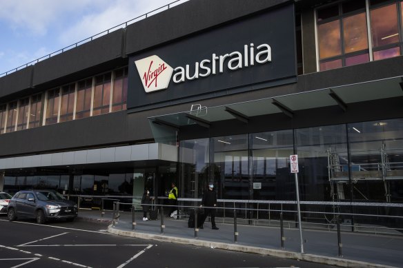 The Virgin Australia terminal at Melbourne Airport.