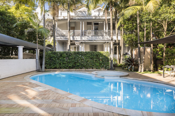 The home has a heated pool for residents of the boutique complex of six.