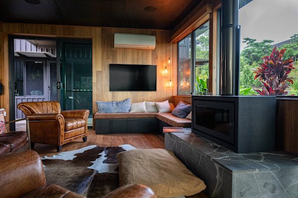 The pavilion’s cosy interior.