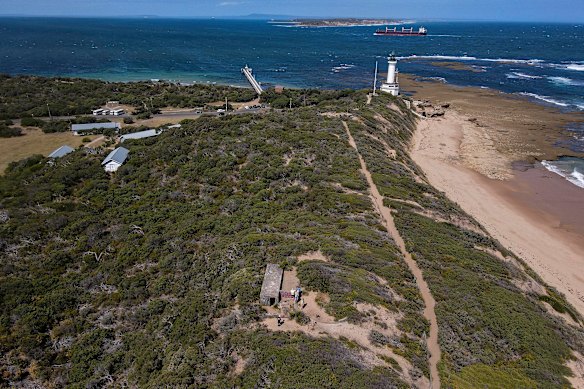 A bird’s-eye view of the reserve site. 