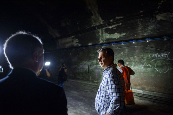 Transport Minister Andrew Constance announced plans to transform the abandoned tunnels almost two years ago. 